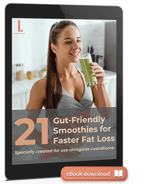 21 Gut-Friendly Smoothies eBook on a tablet